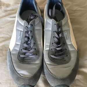 Puma Track Shoes light blue satin